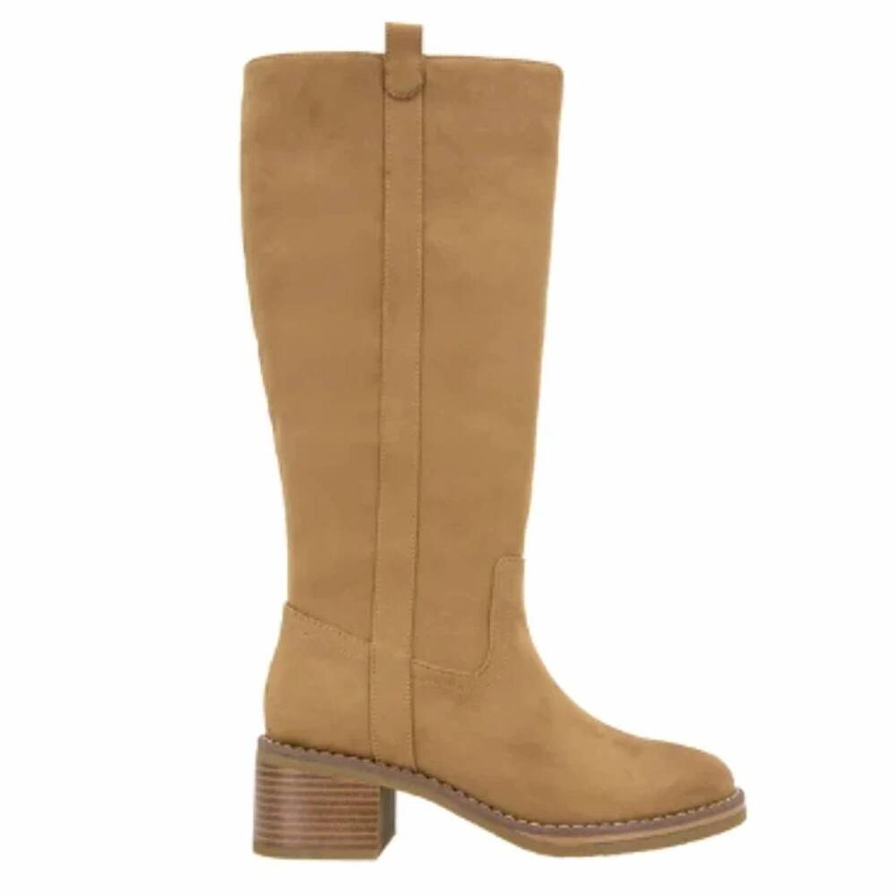 NEW KENSIE women's naya knee high zip up boots in brown